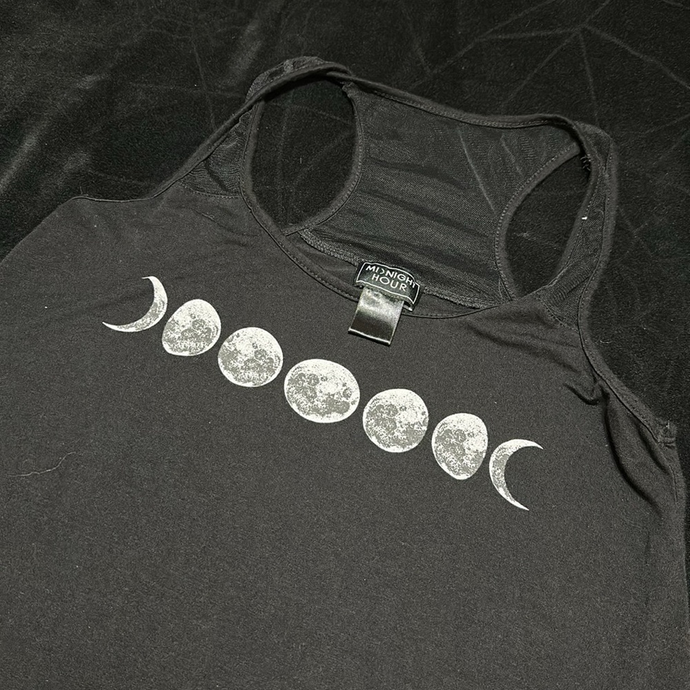 Midnight Hour Witchy Moon Phase Tank, Small